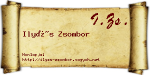 Ilyés Zsombor névjegykártya